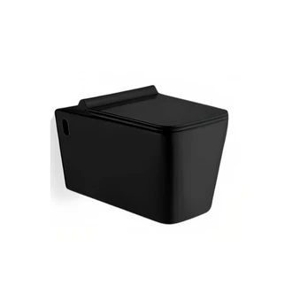 Palici Wall-hung Rimless Soft-Close Seat and Cover for Toilet WH-002 Black